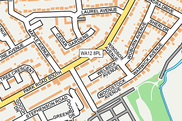 WA12 8PL map - OS OpenMap – Local (Ordnance Survey)