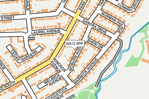WA12 8PP map - OS OpenMap – Local (Ordnance Survey)