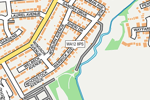 WA12 8PS map - OS OpenMap – Local (Ordnance Survey)