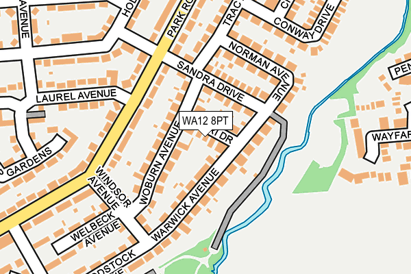 WA12 8PT map - OS OpenMap – Local (Ordnance Survey)