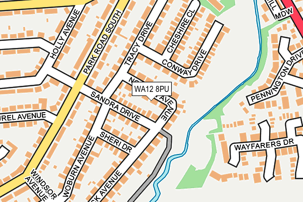 WA12 8PU map - OS OpenMap – Local (Ordnance Survey)