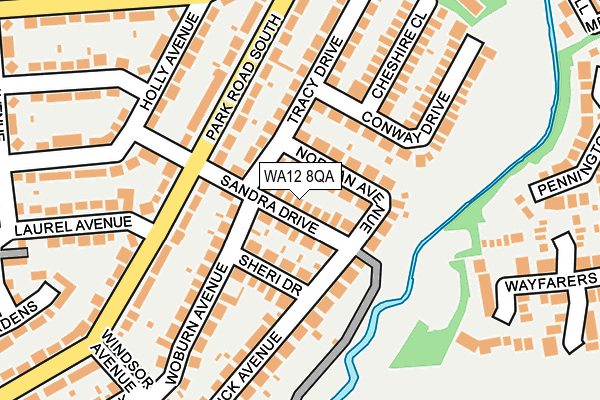 WA12 8QA map - OS OpenMap – Local (Ordnance Survey)