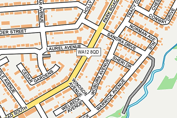 WA12 8QD map - OS OpenMap – Local (Ordnance Survey)