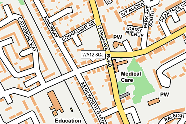 WA12 8QJ map - OS OpenMap – Local (Ordnance Survey)