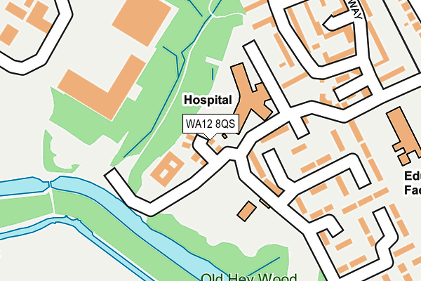 WA12 8QS map - OS OpenMap – Local (Ordnance Survey)