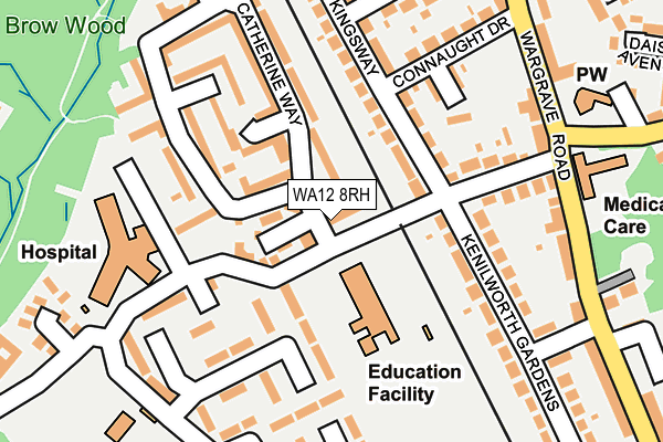 WA12 8RH map - OS OpenMap – Local (Ordnance Survey)