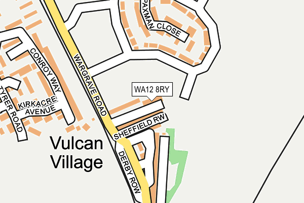 WA12 8RY map - OS OpenMap – Local (Ordnance Survey)