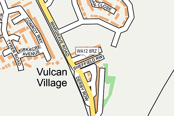 WA12 8RZ map - OS OpenMap – Local (Ordnance Survey)