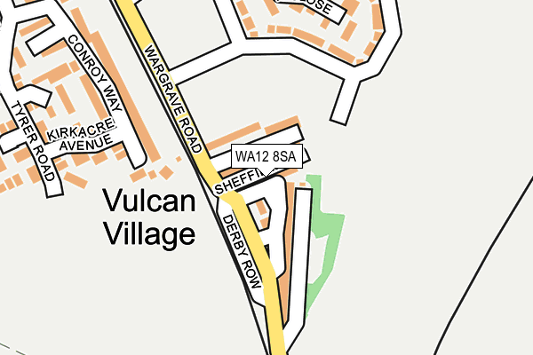 WA12 8SA map - OS OpenMap – Local (Ordnance Survey)