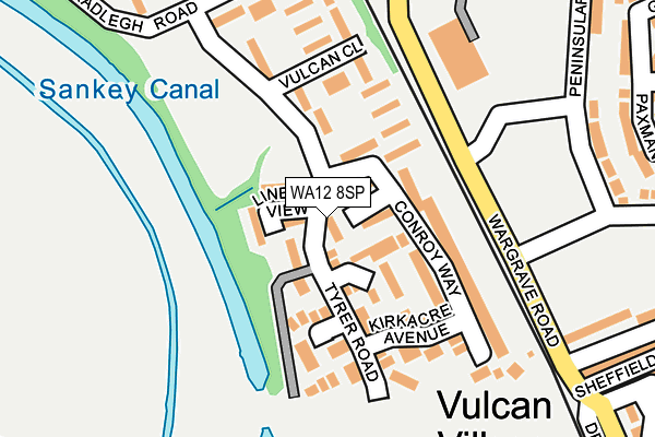 WA12 8SP map - OS OpenMap – Local (Ordnance Survey)