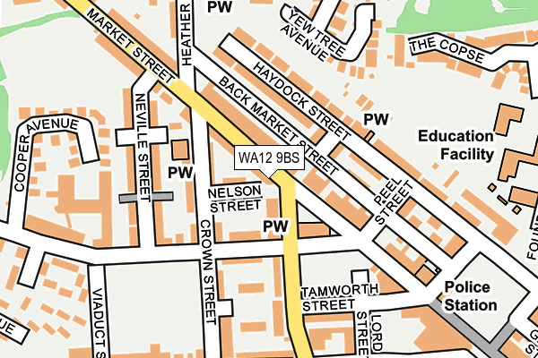 WA12 9BS map - OS OpenMap – Local (Ordnance Survey)