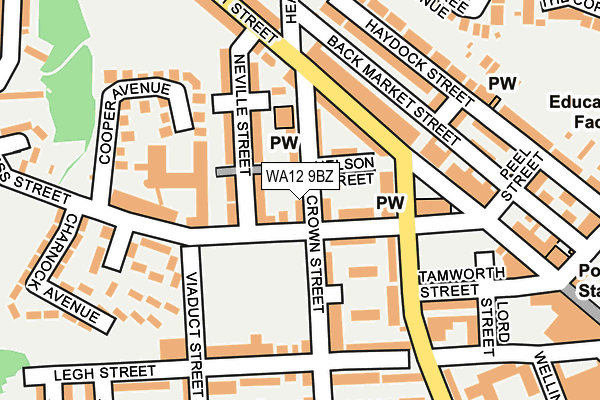 WA12 9BZ map - OS OpenMap – Local (Ordnance Survey)
