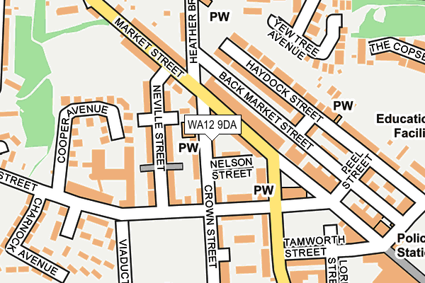 WA12 9DA map - OS OpenMap – Local (Ordnance Survey)