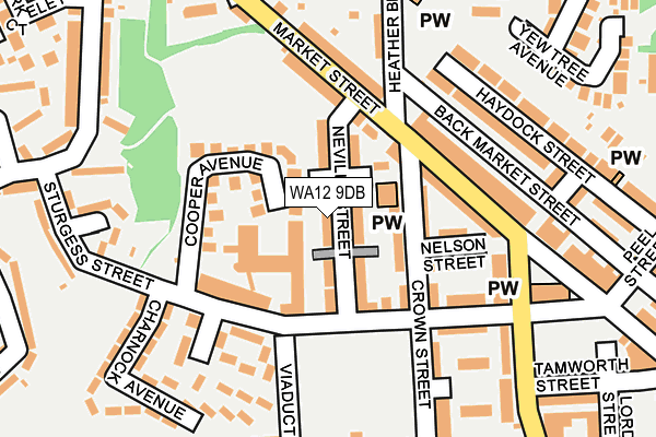 WA12 9DB map - OS OpenMap – Local (Ordnance Survey)