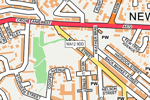 WA12 9DD map - OS OpenMap – Local (Ordnance Survey)