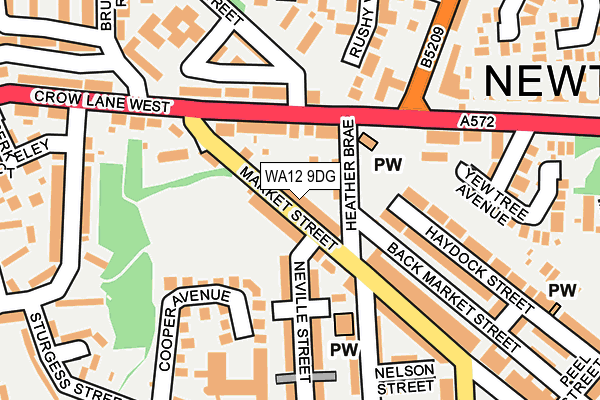 WA12 9DG map - OS OpenMap – Local (Ordnance Survey)