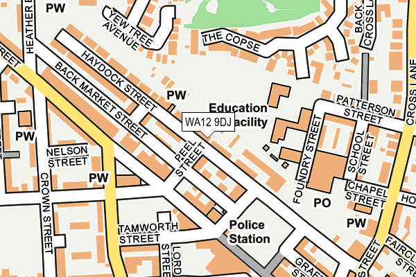 WA12 9DJ map - OS OpenMap – Local (Ordnance Survey)