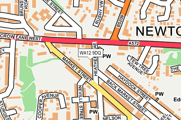 WA12 9DQ map - OS OpenMap – Local (Ordnance Survey)