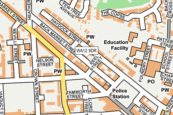 WA12 9DR map - OS OpenMap – Local (Ordnance Survey)