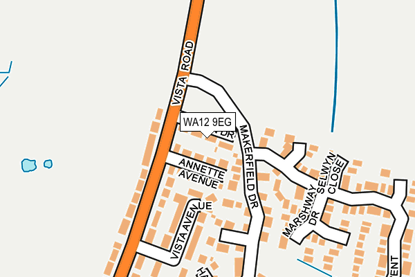 WA12 9EG map - OS OpenMap – Local (Ordnance Survey)