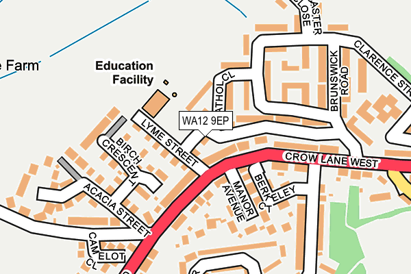 WA12 9EP map - OS OpenMap – Local (Ordnance Survey)