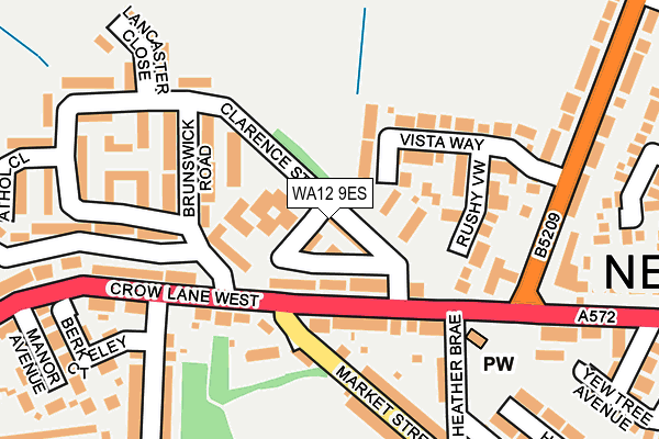 WA12 9ES map - OS OpenMap – Local (Ordnance Survey)