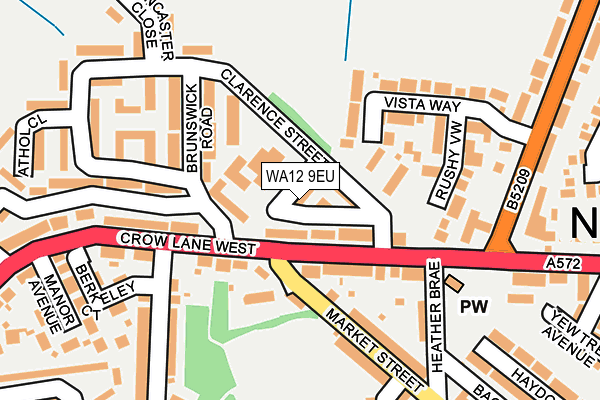 WA12 9EU map - OS OpenMap – Local (Ordnance Survey)