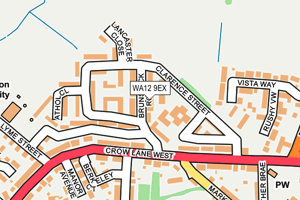 WA12 9EX map - OS OpenMap – Local (Ordnance Survey)