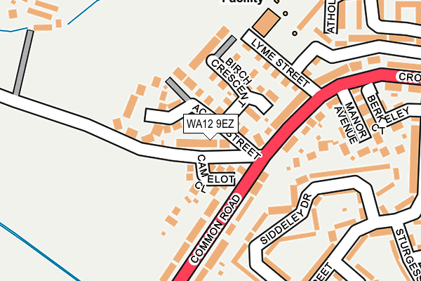 WA12 9EZ map - OS OpenMap – Local (Ordnance Survey)