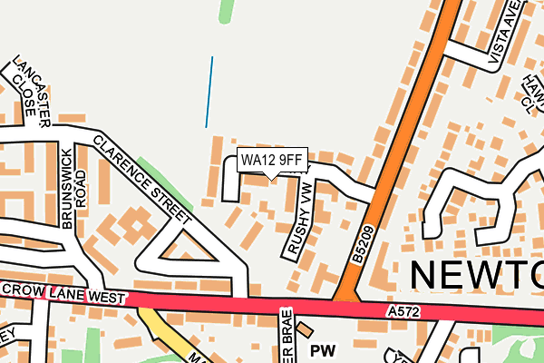 WA12 9FF map - OS OpenMap – Local (Ordnance Survey)