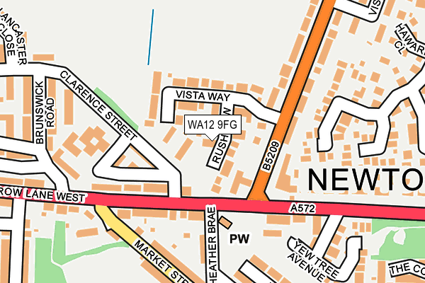 WA12 9FG map - OS OpenMap – Local (Ordnance Survey)