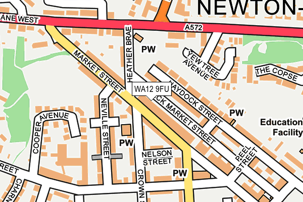 WA12 9FU map - OS OpenMap – Local (Ordnance Survey)