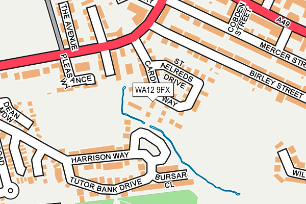 WA12 9FX map - OS OpenMap – Local (Ordnance Survey)