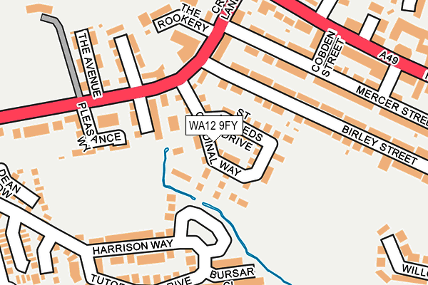 WA12 9FY map - OS OpenMap – Local (Ordnance Survey)