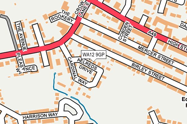 WA12 9GP map - OS OpenMap – Local (Ordnance Survey)