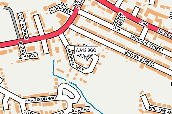 WA12 9GQ map - OS OpenMap – Local (Ordnance Survey)
