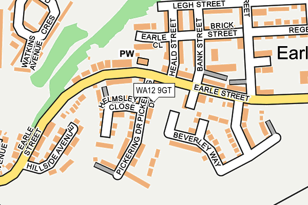 WA12 9GT map - OS OpenMap – Local (Ordnance Survey)