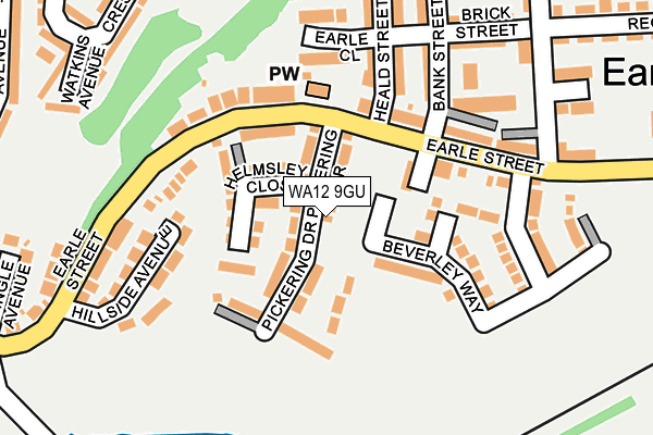 WA12 9GU map - OS OpenMap – Local (Ordnance Survey)