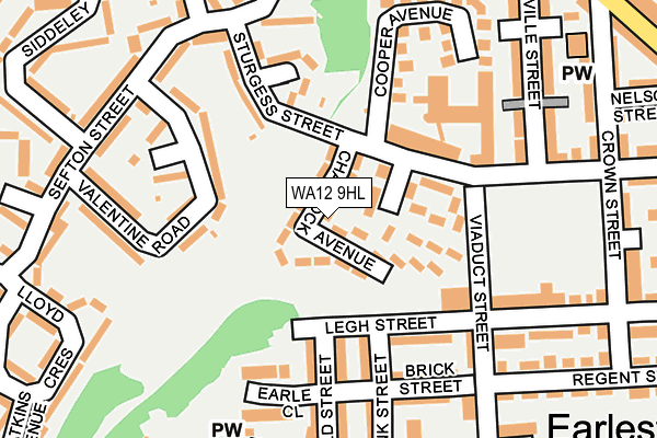 WA12 9HL map - OS OpenMap – Local (Ordnance Survey)