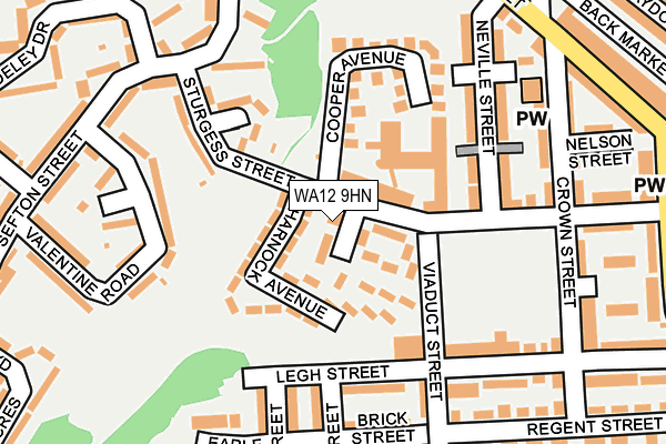 WA12 9HN map - OS OpenMap – Local (Ordnance Survey)