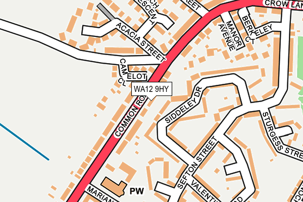 WA12 9HY map - OS OpenMap – Local (Ordnance Survey)