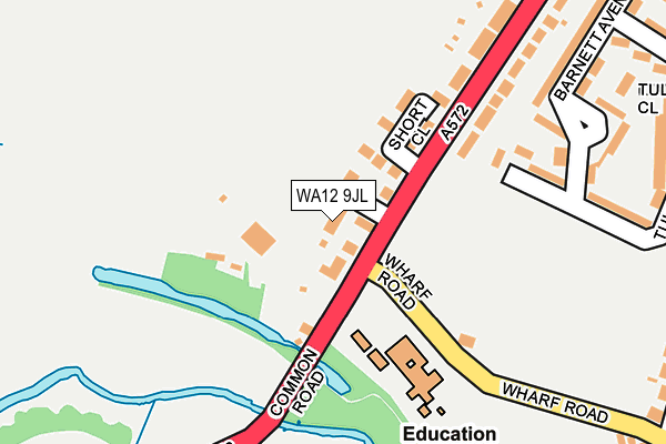 WA12 9JL map - OS OpenMap – Local (Ordnance Survey)