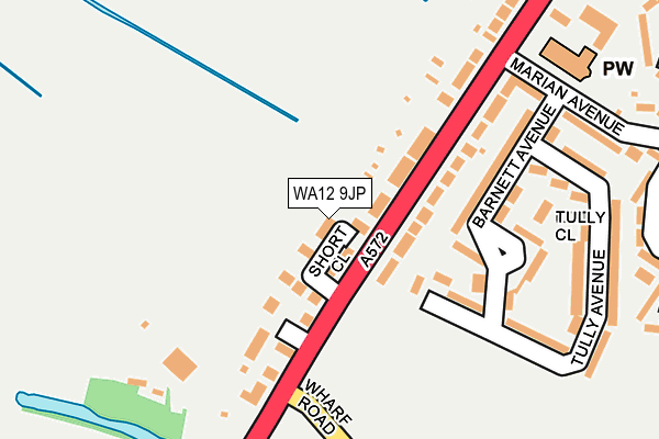 WA12 9JP map - OS OpenMap – Local (Ordnance Survey)