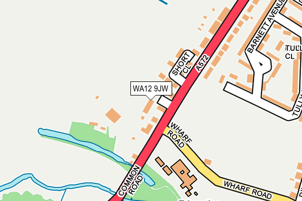 WA12 9JW map - OS OpenMap – Local (Ordnance Survey)
