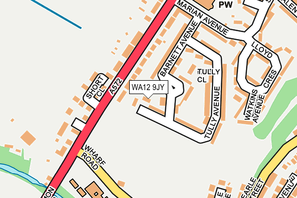 WA12 9JY map - OS OpenMap – Local (Ordnance Survey)