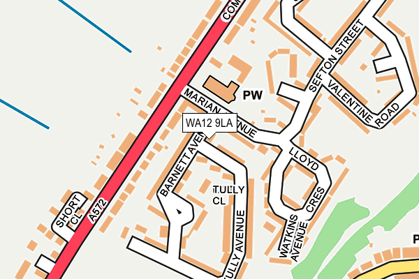 WA12 9LA map - OS OpenMap – Local (Ordnance Survey)