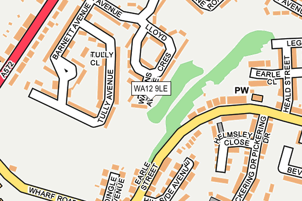 WA12 9LE map - OS OpenMap – Local (Ordnance Survey)