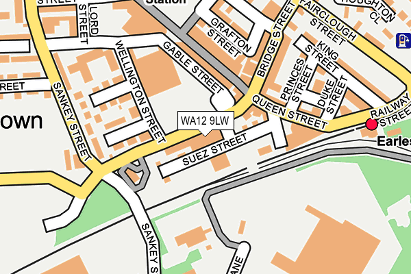 WA12 9LW map - OS OpenMap – Local (Ordnance Survey)