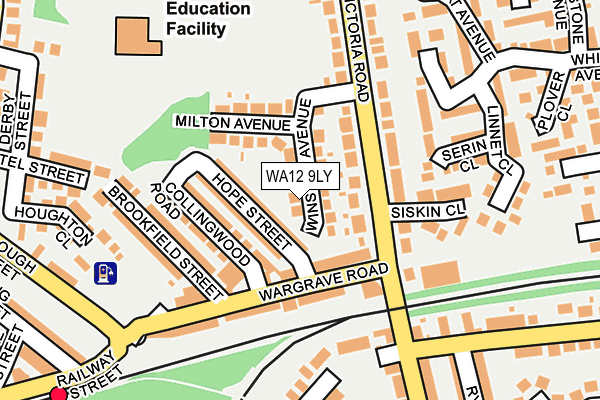 WA12 9LY map - OS OpenMap – Local (Ordnance Survey)