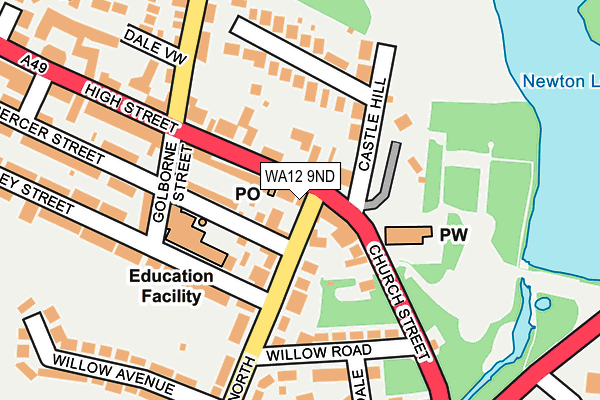 WA12 9ND map - OS OpenMap – Local (Ordnance Survey)